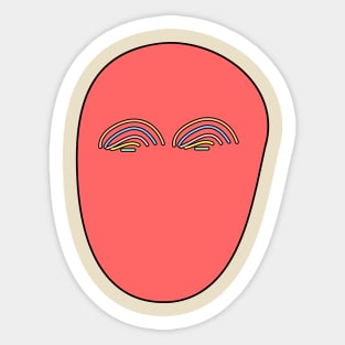 Pastel fake Rainbow eyes Sticker